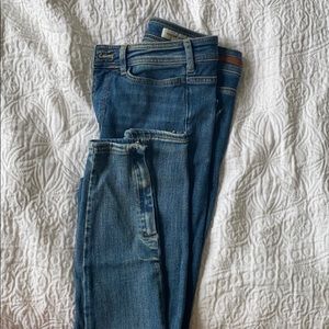 High rise skinny jeans ankle zippers